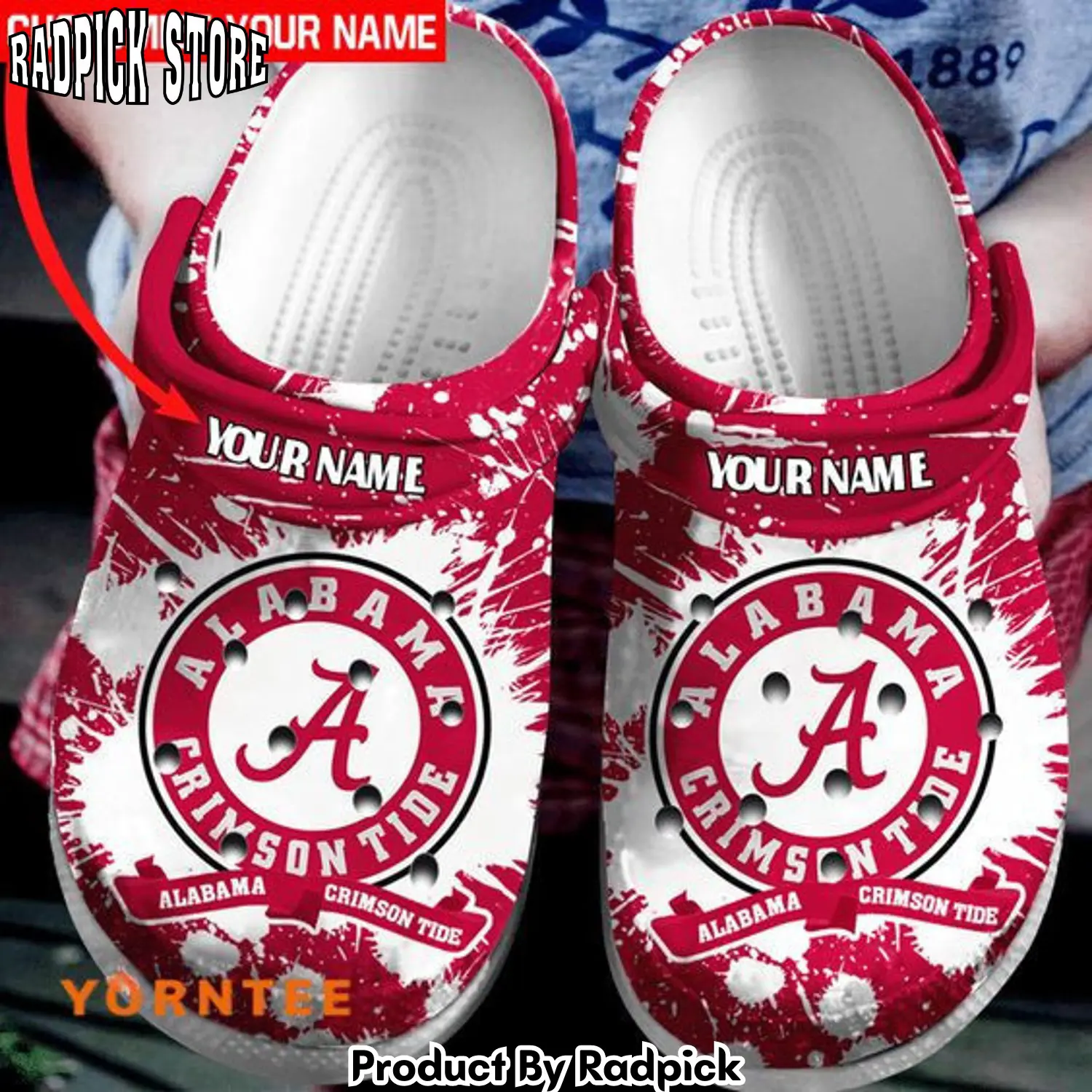 Radpick alabama crimson tide ncaa sport clogs shoes comfortable for men women hhl rp6528308